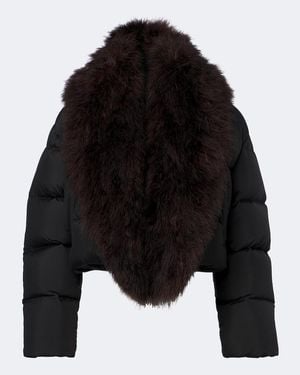 Gucci Wattierte Jacke Aus Seide - Schwarz