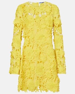 LEO LIN Suzanne Lace Minidress - Yellow
