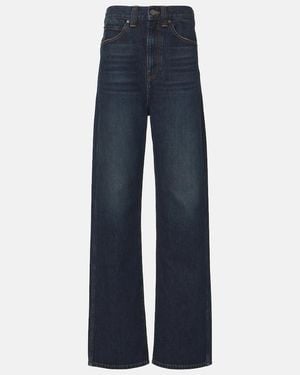 KHAITE Bonnie High-Rise Wide-Leg Jeans - Blue