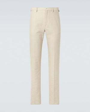 Slowear Cotton Straight Trousers - Natural