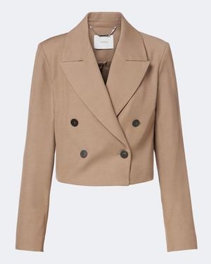 JOSEPH Veste Courte Sami En Serge - Neutre