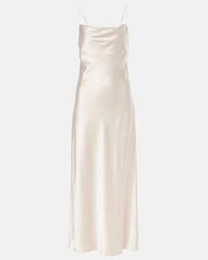 Dorothee Schumacher Sense Of Shine Silk-Blend Midi Dress - White