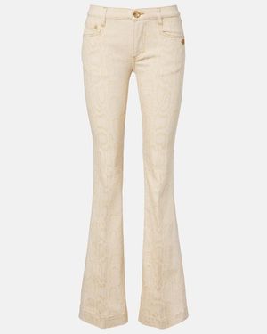 Roberto Cavalli Jean Flare A Imprime Serpent - Neutre
