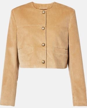 Citizens of Humanity Pia Cropped Cotton Corduroy Jacket - Natural