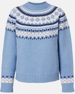 Miu Miu Pullover Aus Schurwolle - Blau