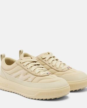 Moncler Altive Leather-Trimmed Trainers - Natural