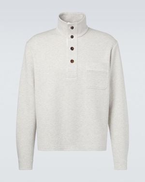 Tom Ford Cotton, Silk, And Cashmere Sweatshirt - White