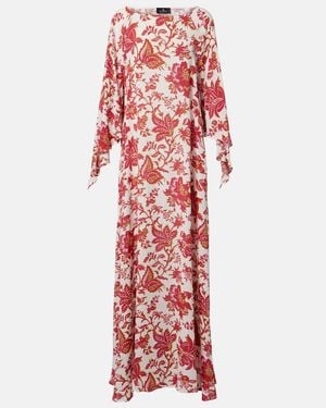 Etro Floral Maxi Dress - Red