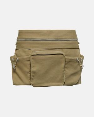 Dion Lee Cotton-Blend Belt Bag Miniskirt - Green