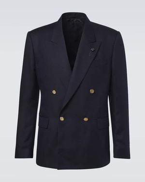 Lardini Wool, Cashmere, And Silk Blazer - Blue