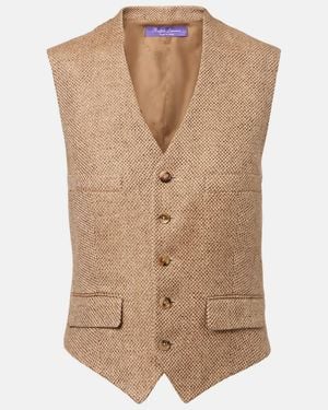Ralph Lauren Holland Linen Tweed Vest - Natural