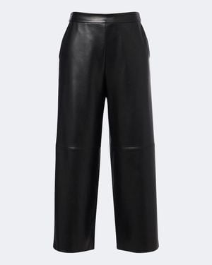 Max Mara Coated Jersey Straight Pants - Black