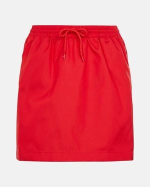 Wardrobe NYC High-Rise Drawstring Miniskirt - Red