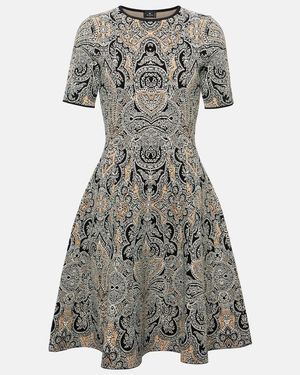 Etro Paisley Printed Minidress - Gray