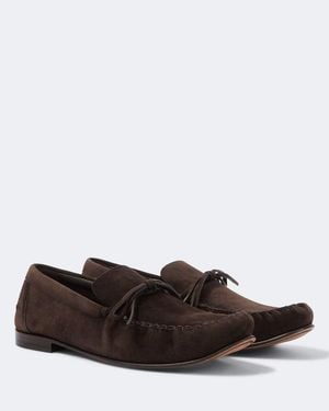 ZEGNA Suede Loafers - Brown
