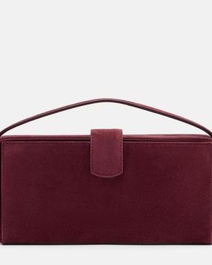 Magda Butrym Apolonia Suede Clutch - Red