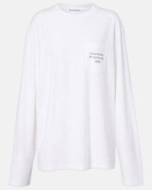 Acne Studios Edden Oversized Cotton-Blend T-Shirt - White