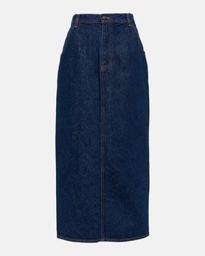 Magda Butrym Denim Midi Skirt - Blue