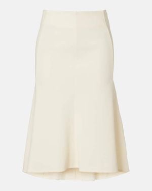 Jil Sander High-Rise Midi Skirt - White