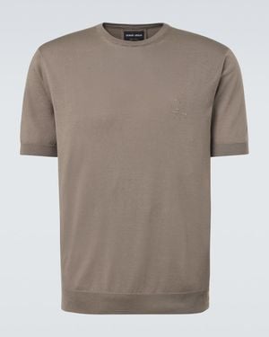 Giorgio Armani Silk And Cotton Jumper - Grey