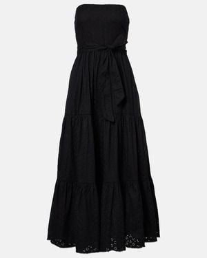 Poupette Thelma Strapless Cotton Maxi Dress - Black