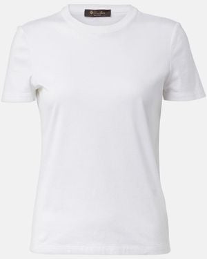 Loro Piana My-T Cropped Cotton T-Shirt - White