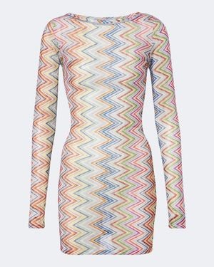 Missoni Robe A Motif Zigzag - Multicolore