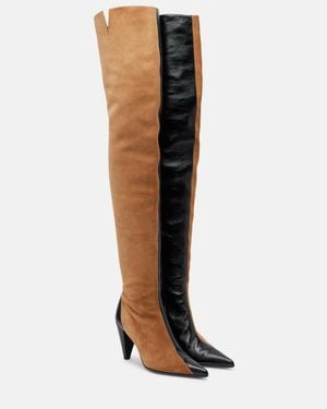 KHAITE Botas Mosqueteras Harvey De Piel Y Ante - Marrón