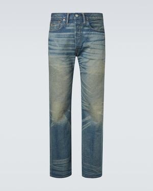RRL Mid-Rise Straight Jeans - Blue