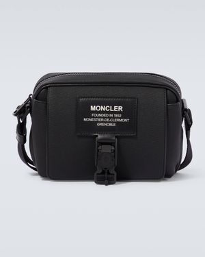 Moncler Nakoa Leather-Trimmed Crossbody Bag - Black