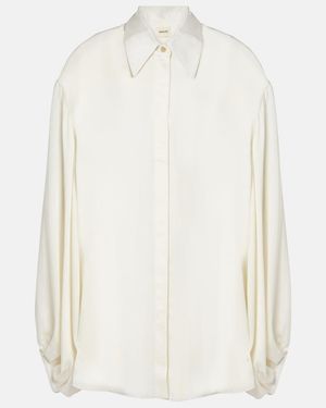 KHAITE Bam Chiffon Shirt - White
