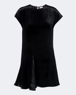 KHAITE Minikleid Scarla Aus Samt - Schwarz