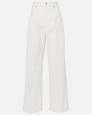 Victoria Beckham High-Rise Wide-Leg Jeans - White