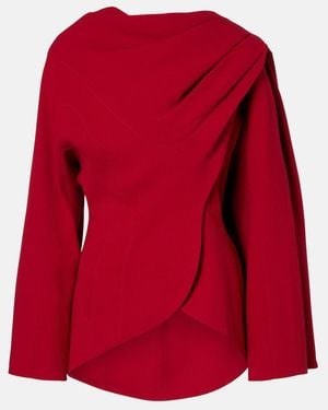 Mugler Jacke Re/Edit Chimere Aus Schurwolle - Rot