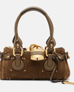 Chloé Paddington Small Suede Shoulder Bag - Brown