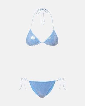 Oséree Bikini Con Lentejuelas - Azul