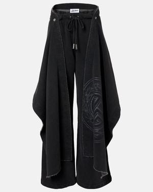 Jean Paul Gaultier Cotton-Blend French Terry Joggers - Black