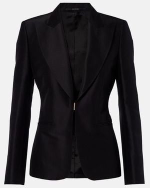 Gucci Blazer Aus Seiden-Faille - Schwarz
