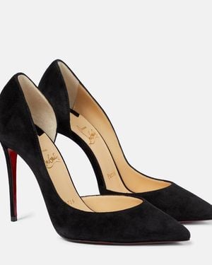 Christian Louboutin Iriza 100 Suede Court Shoes - Black