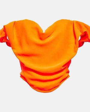 Vivienne Westwood Sunday Off-shoulder Crepe Corset Top - Orange