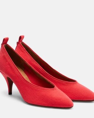 Versace Pumps Tina Aus Denim - Rot