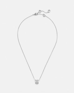 BVLGARI Collar Con Colgante B.Zero1 En Oro Blanco De 18 Ct Con Diamantes - Azul