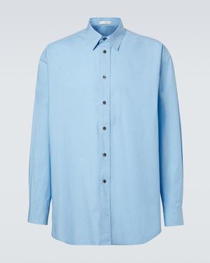 The Row Miller Cotton Shirt - Blue