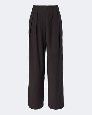 Frankie Shop Ripley Pleated Wide-Leg Trousers - Black