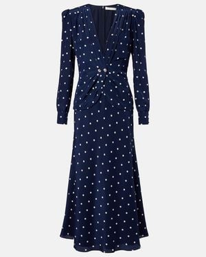 Alessandra Rich Polka Dot Dress - Blue