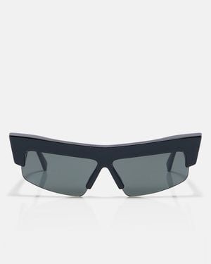 Phoebe Philo Sliced Cruise Rectangular Sunglasses - Black