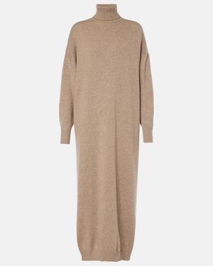 Brunello Cucinelli Cashmere Midi Dress - Natural
