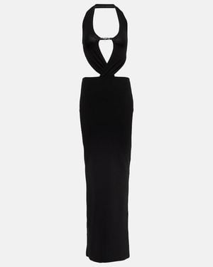 AYA MUSE Chain-Detail Cutout Maxi Dress - Black