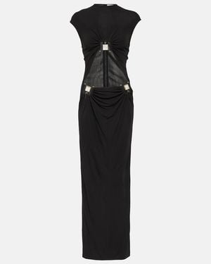Christopher Esber Embellished Cutout Jersey Maxi Dress - Black