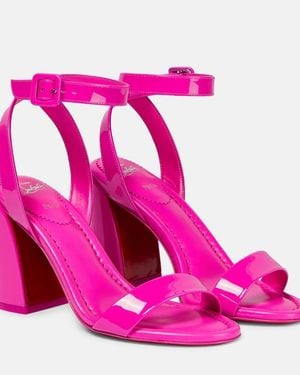 Christian Louboutin Miss Sabina 85 Patent Leather Sandals - Pink